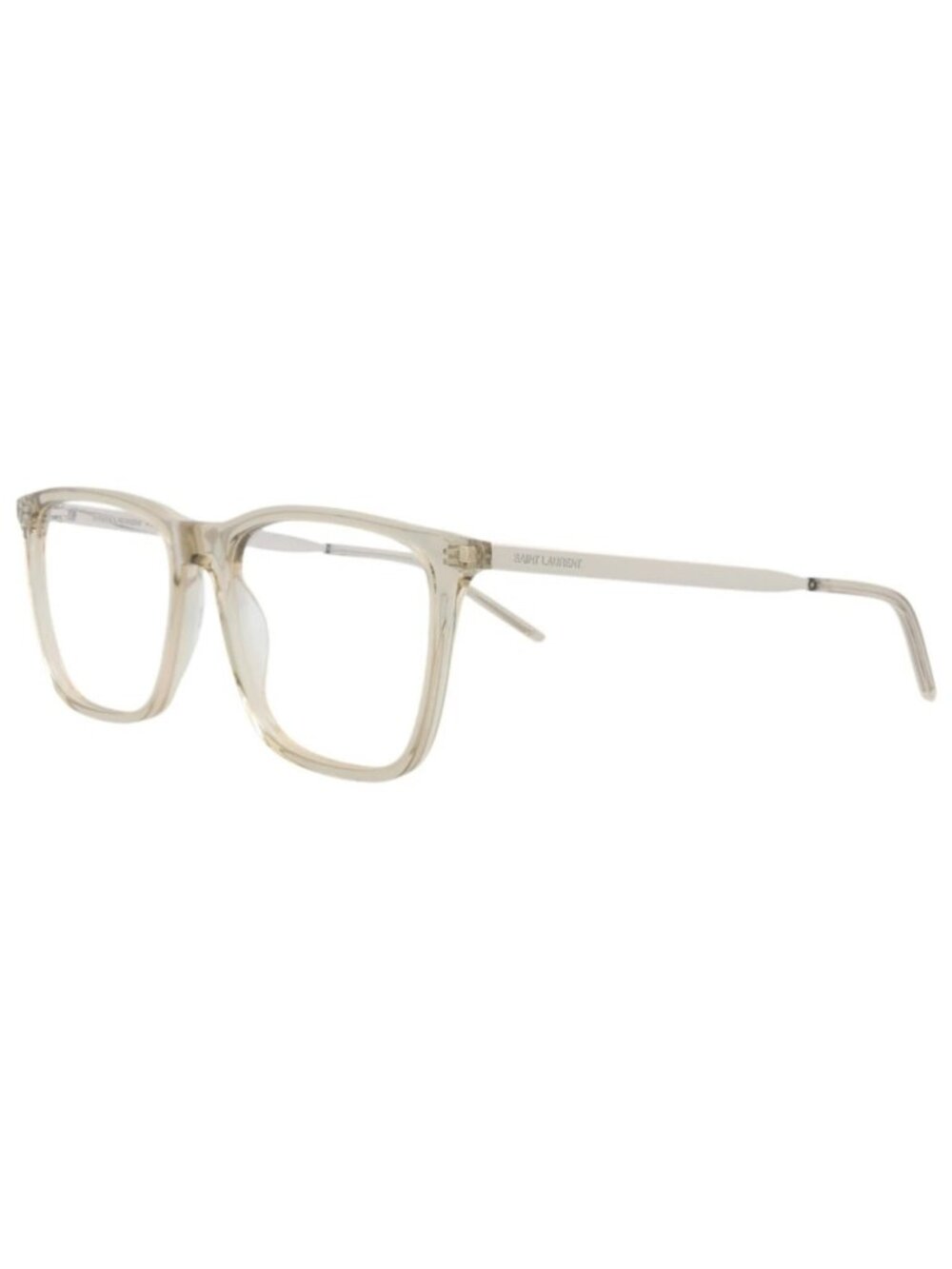 New Saint Laurent Women's Eyeglasses Square Rectangle Acetate Frame Mens Brown